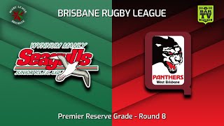 Premier Reserves  Round 8  Wynnum Manly Seagulls Vs WEST Brisbane Panthers  Whole Game [upl. by Akcirderf43]