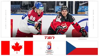 Czechia vs Canada Highlights  2024 Mens World Hockey Championship [upl. by Jerrold790]