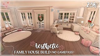 23K BLOXBURG AESTHETIC WINTER FAMILY HOUSE BUILD NO GAMEPASS [upl. by Osnofedli]