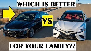 COMPARISON 2018 TOYOTA CAMRY XSE V 6 VS 2018 HONDA ACCORD TOURING 2 0T [upl. by Ferrell589]