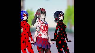 MMD Miraculous X Yandere Simulator BASS DA DA DA [upl. by Alamak193]