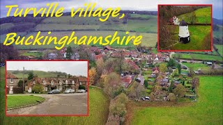 Turville village Buckinghamshire Walk around and drone stuff Cobstone Windmill too [upl. by Wertz]