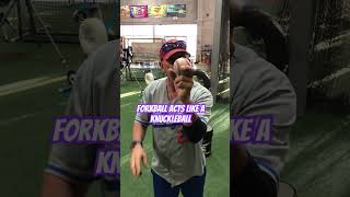 Advanced Forkball CONCEPTS baseball mlb pitchingcoach baseballplayers mlbplayers [upl. by Dewees]