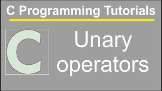 Unary operator use to perform operation on single operand [upl. by Cristin79]