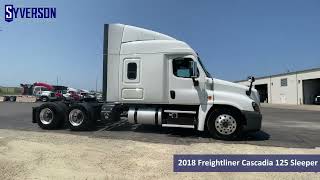 2018 Freightliner Cascadia 125 Mid Roof Sleeper Walkthrough Video [upl. by Annaehr49]