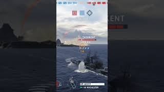 Using my new tier VII uss Rochester in world of warships legends worldofwarshipslegendsgomobile [upl. by Sdlonyer]