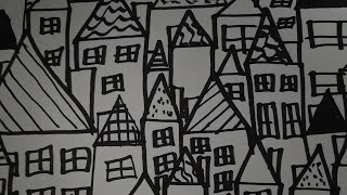 ASMR Doodling bunch of houses with sharpie no talking [upl. by Jarlath]