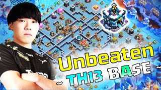 TH13 WAR BASE WITH LINK Best TH13 anti 3 star war base 2024 COC TH13 CWL Base after update [upl. by Wadleigh]