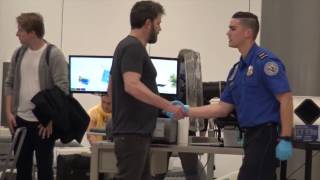 No VIP treatment Ben Affleck is frisked by TSA at airport just like any regular guy [upl. by Lyall]