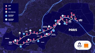 Marathon Paris 2024 the route  Elite and Mass race [upl. by Alleusnoc]