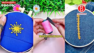 Repairing holes in clothes looks And 08 Sewing Stich Mending Knitting Hole Repair Episode 105 [upl. by Batsheva]