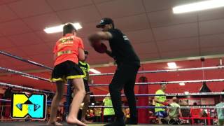 Nieky Holzkens son Geraldo pads training with Days Gym TeamHolzken [upl. by Bealle]