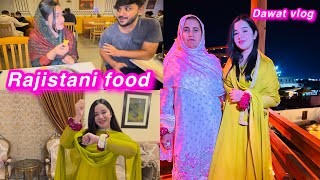 Indian rajistani food  Karachi m pehli dawat  sitara yaseen vlog [upl. by Hniht]