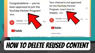 How To DELETE ReUsed Content In 2024 [upl. by Ecinad]